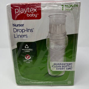 NEW Playtex Baby Drop-ins Liners for Nurser Bottles, 8 oz, 150 ct- SEALED